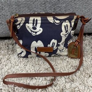 Disney Navy and Cream Mickey Faces Crossbody Bag
